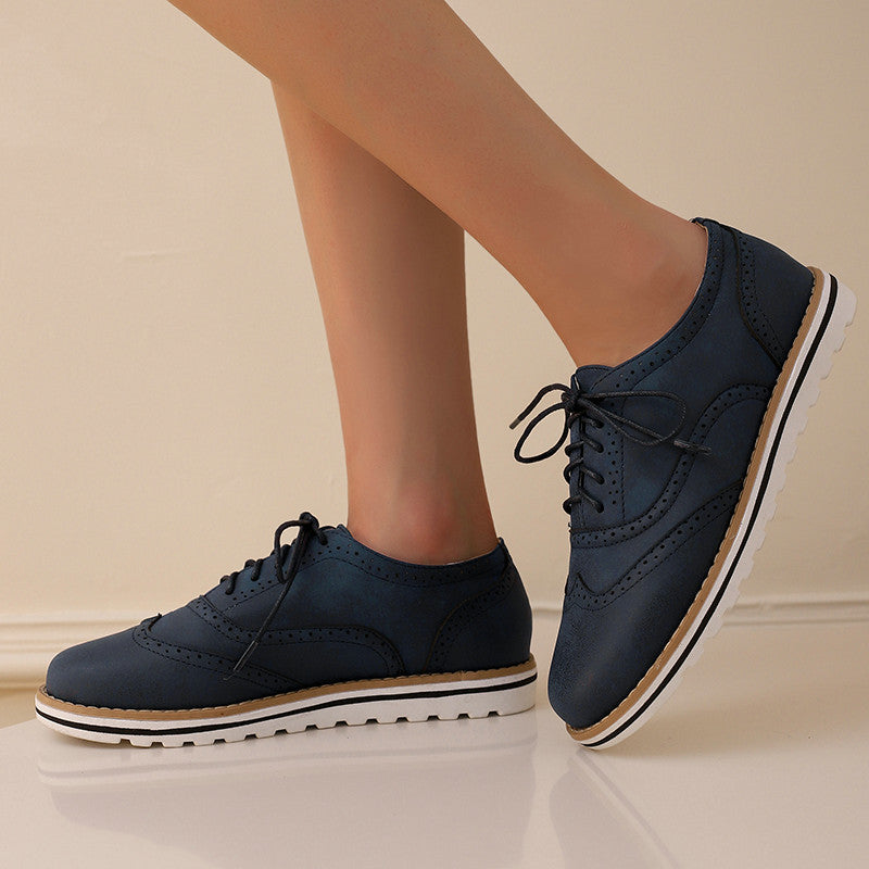 Gemma - Scarpe Derby casual in pelle scamosciata per donne