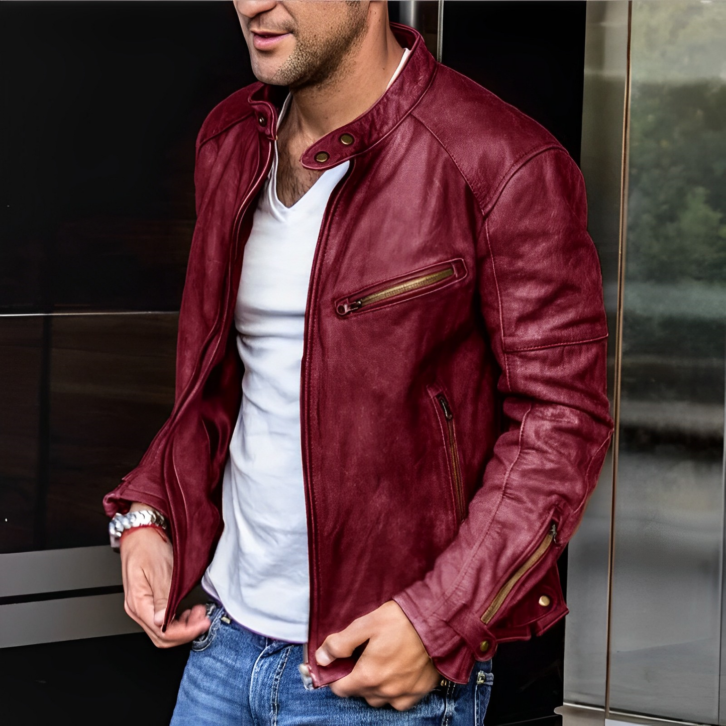 Dalton – Elegante Giacca in Pelle Tutte le Stagioni