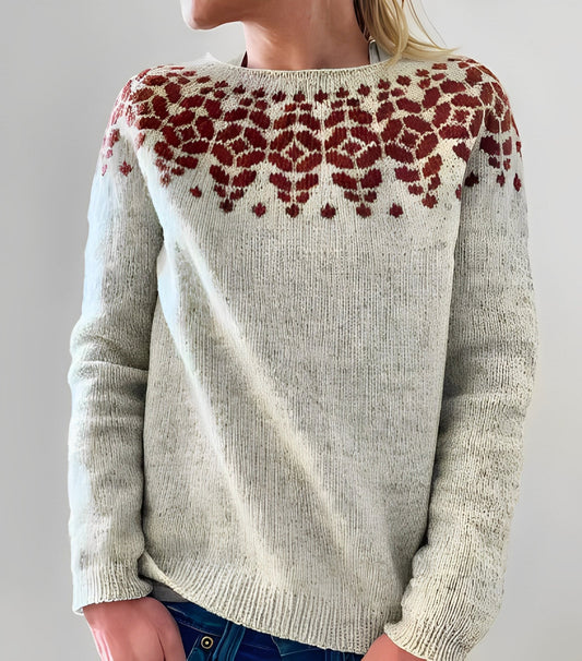 Christiana - Classico Maglione Stampato per Donne