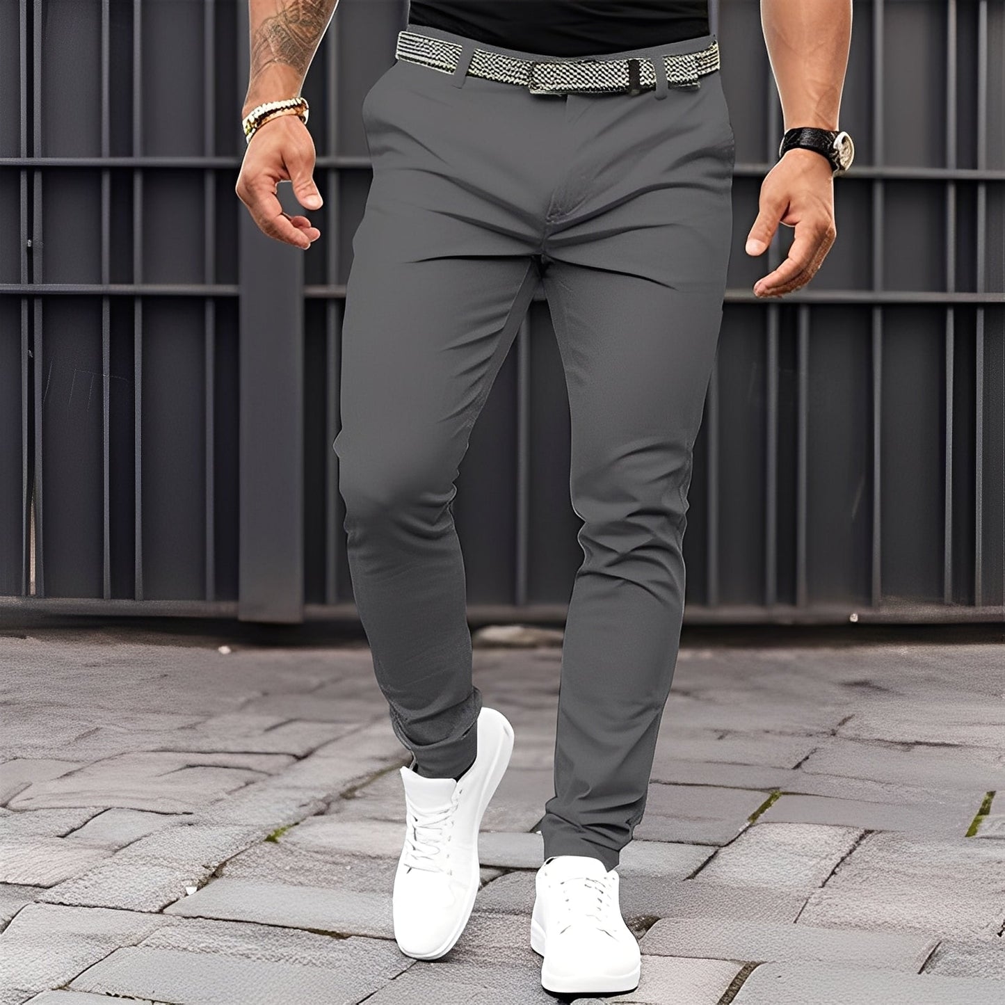 Raphael - Pantaloni casual a gamba slim per uomini