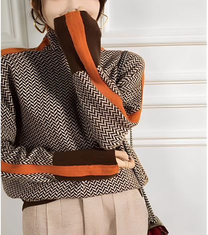 Anita - Elegante maglione da donna in cashmere a collo alto