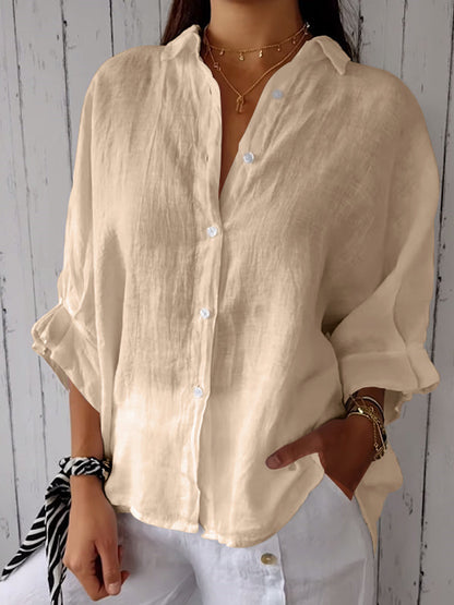 Reena – Maglietta casual in cotone e lino