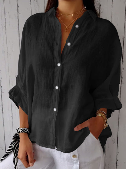 Reena – Maglietta casual in cotone e lino