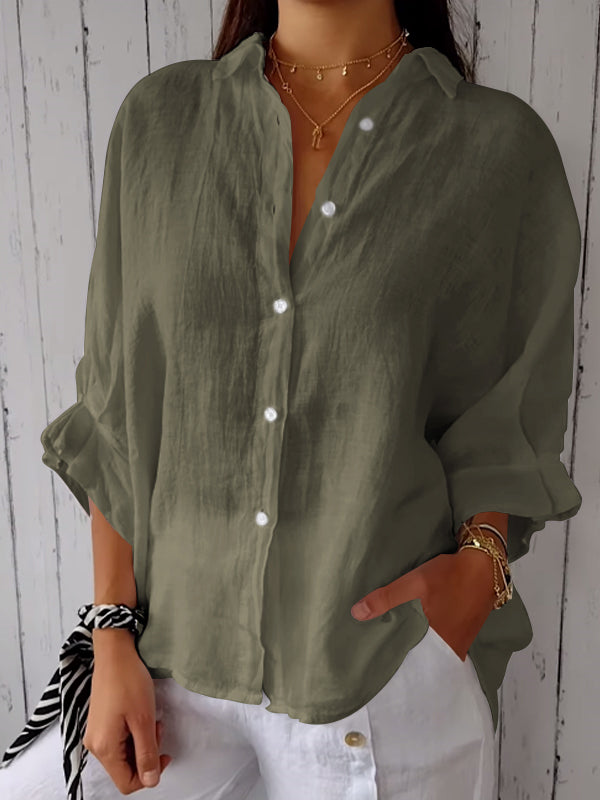 Reena – Maglietta casual in cotone e lino