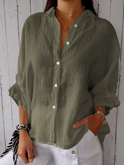 Reena – Maglietta casual in cotone e lino