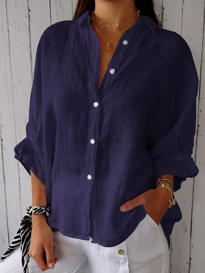 Reena – Maglietta casual in cotone e lino