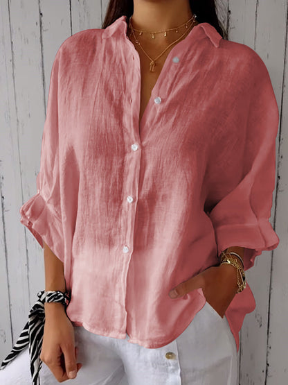Reena – Maglietta casual in cotone e lino