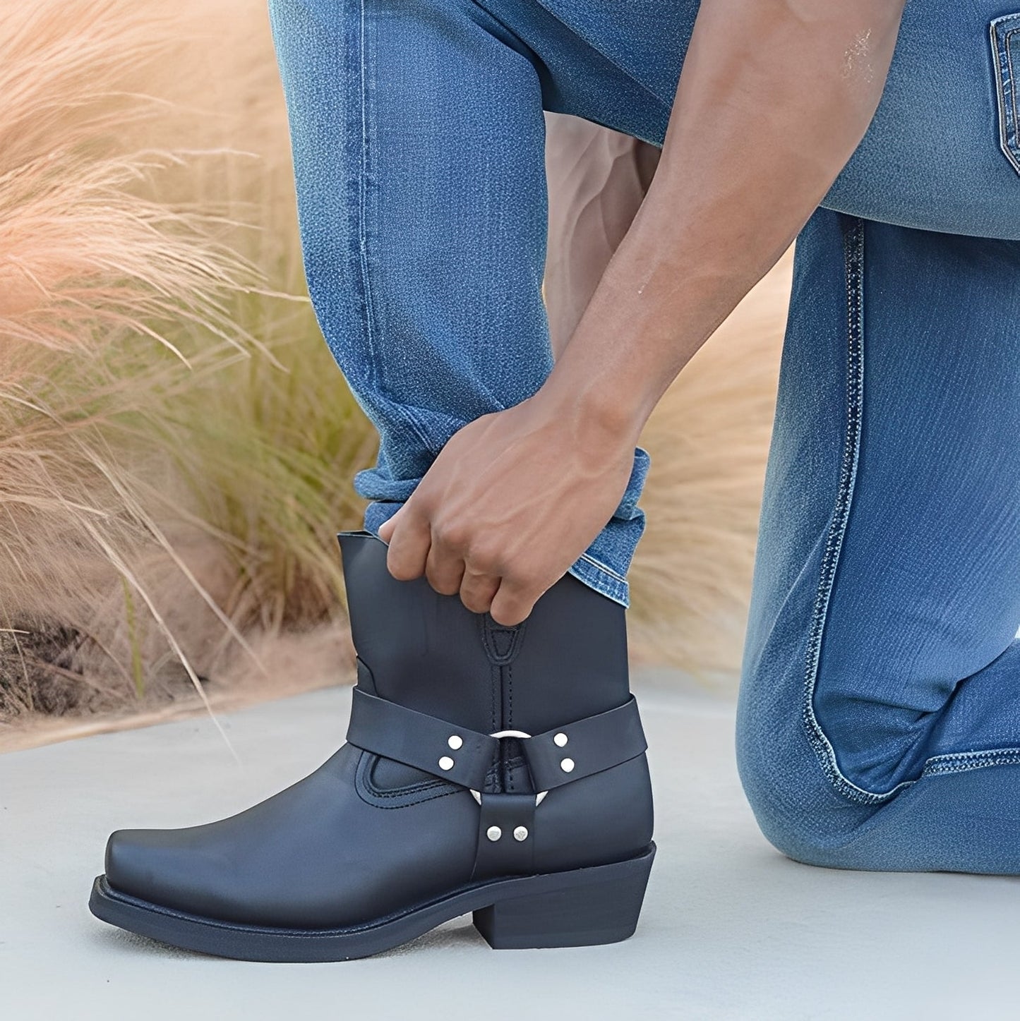 Elsdon - Stivali corti classici in pelle per uomini