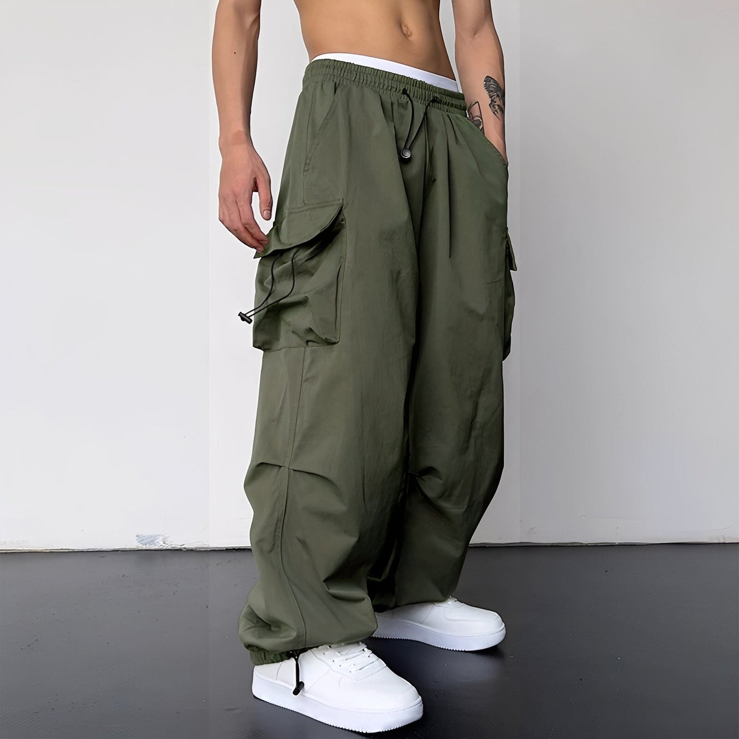 Kaleb - Pantaloni Cargo Larghi ed Eleganti per Uomo
