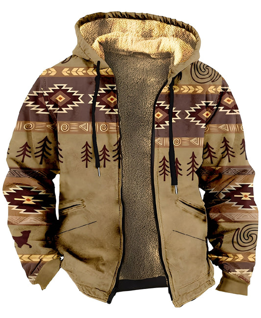 Mervin - Giacca a colori in velluto con cappuccio per uomo