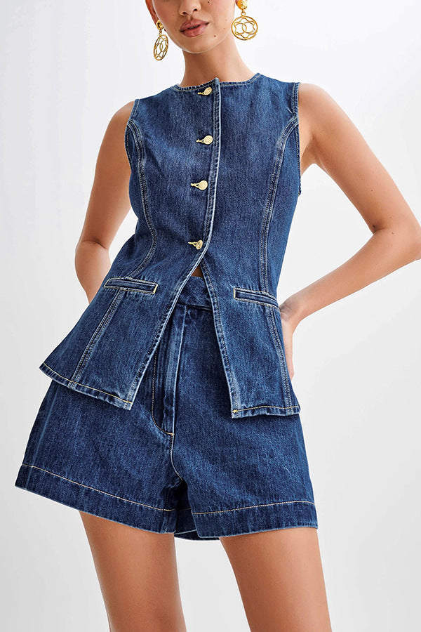 DenimDream - Completo Top Senza Maniche e Jeans