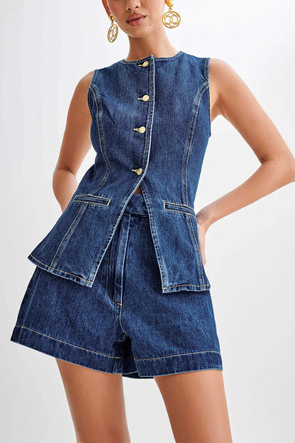 DenimDream - Completo Top Senza Maniche e Jeans