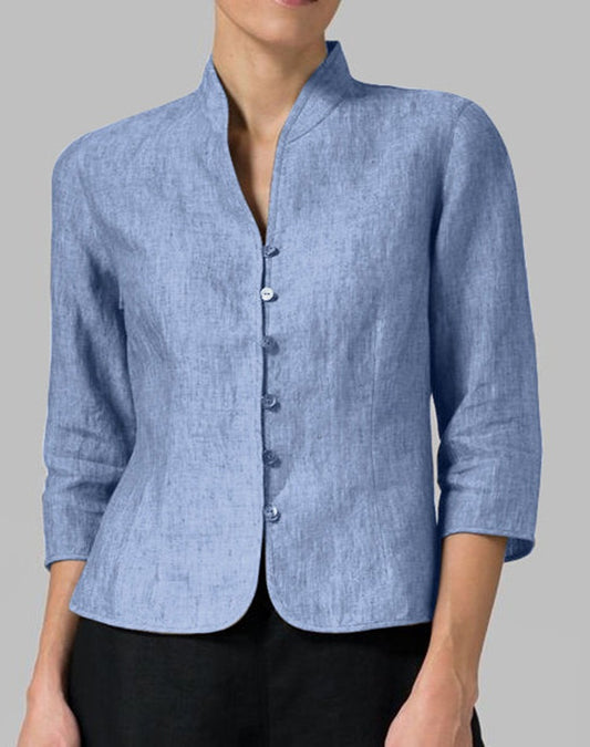 Arcy – Camicetta in Chambray dal Taglio Raffinato