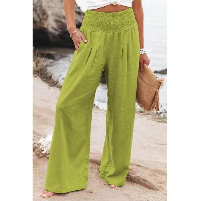 Quinley - Pantaloni Elasticizzati in Lino