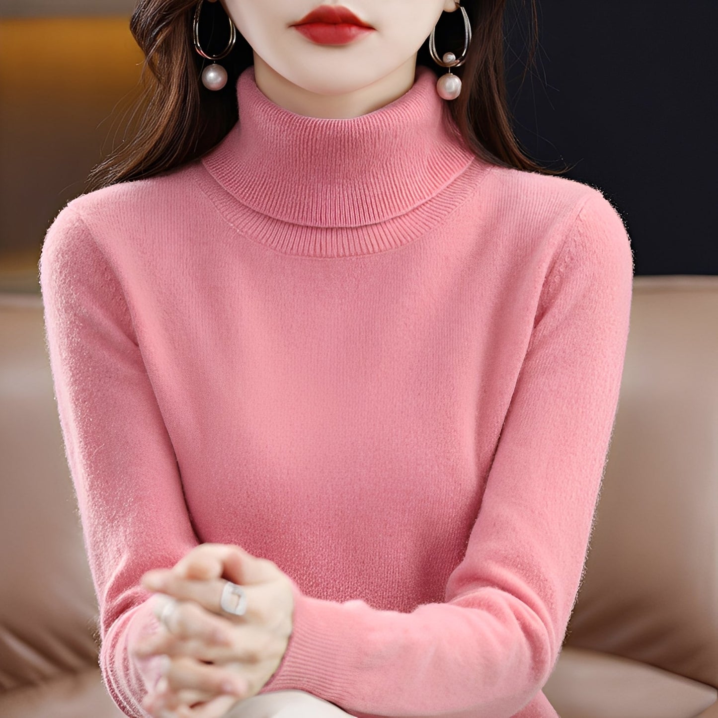 Jocelin - Maglione dolcevita leggero per donne