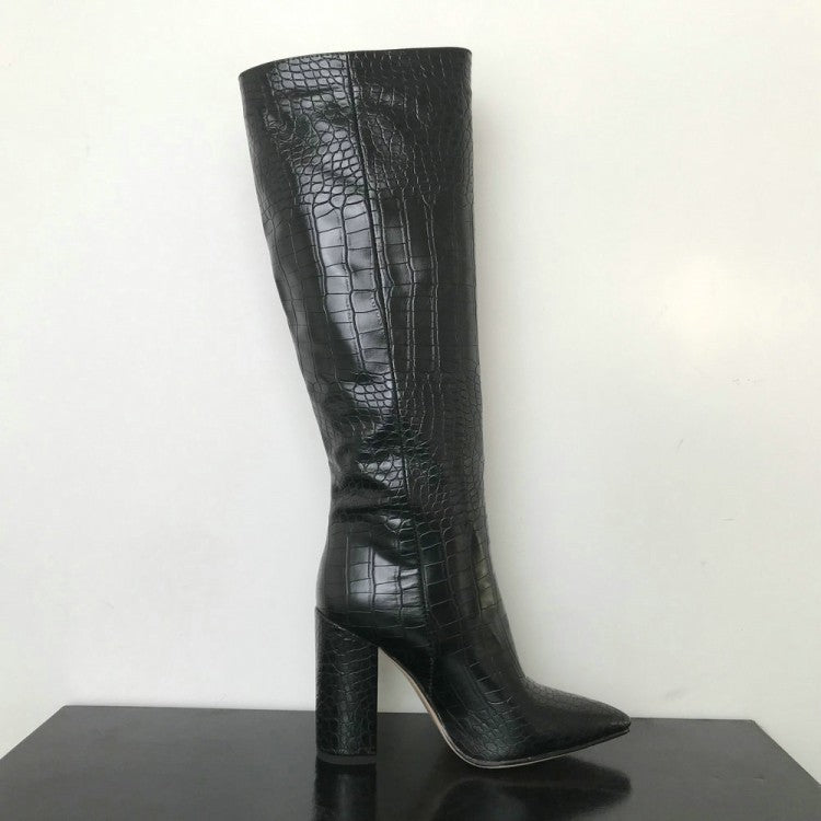 PowerWalk - Stivali con Pattern Crocodile Senza Tempo