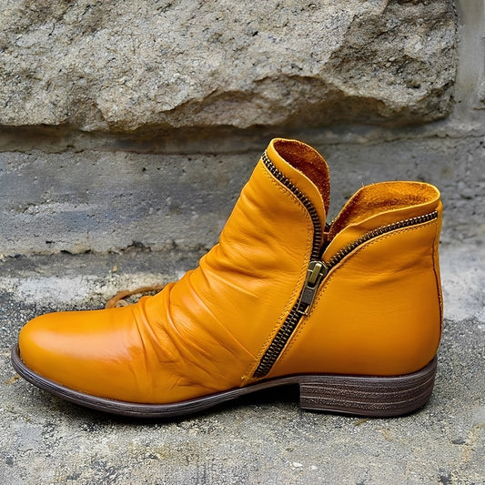 Veronica - Stivali in pelle alla moda con zip per donne