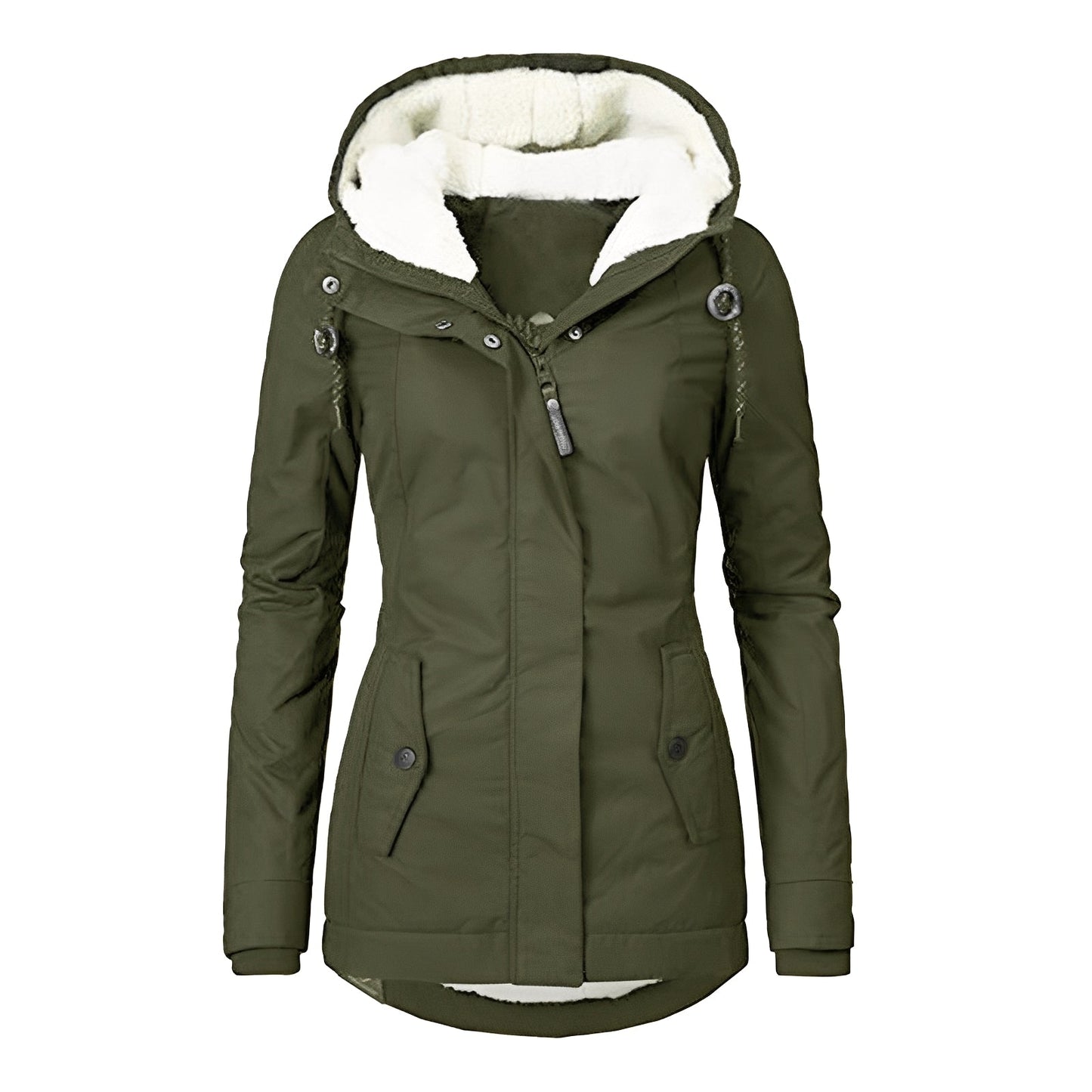 Earleen - Giacca calda in pile Sherpa da donna