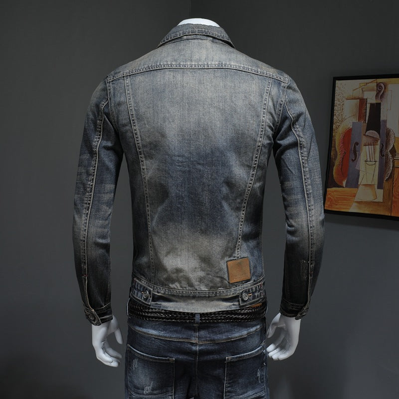 Lennon - Giacca di jeans ampia dal taglio classico per uomo