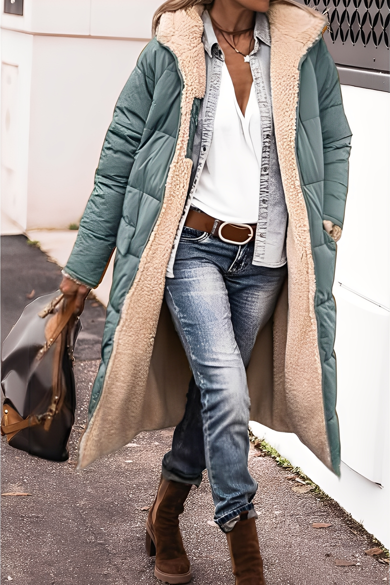 Carina - Parka-Cappotto con Cappuccio Elegante per Donne