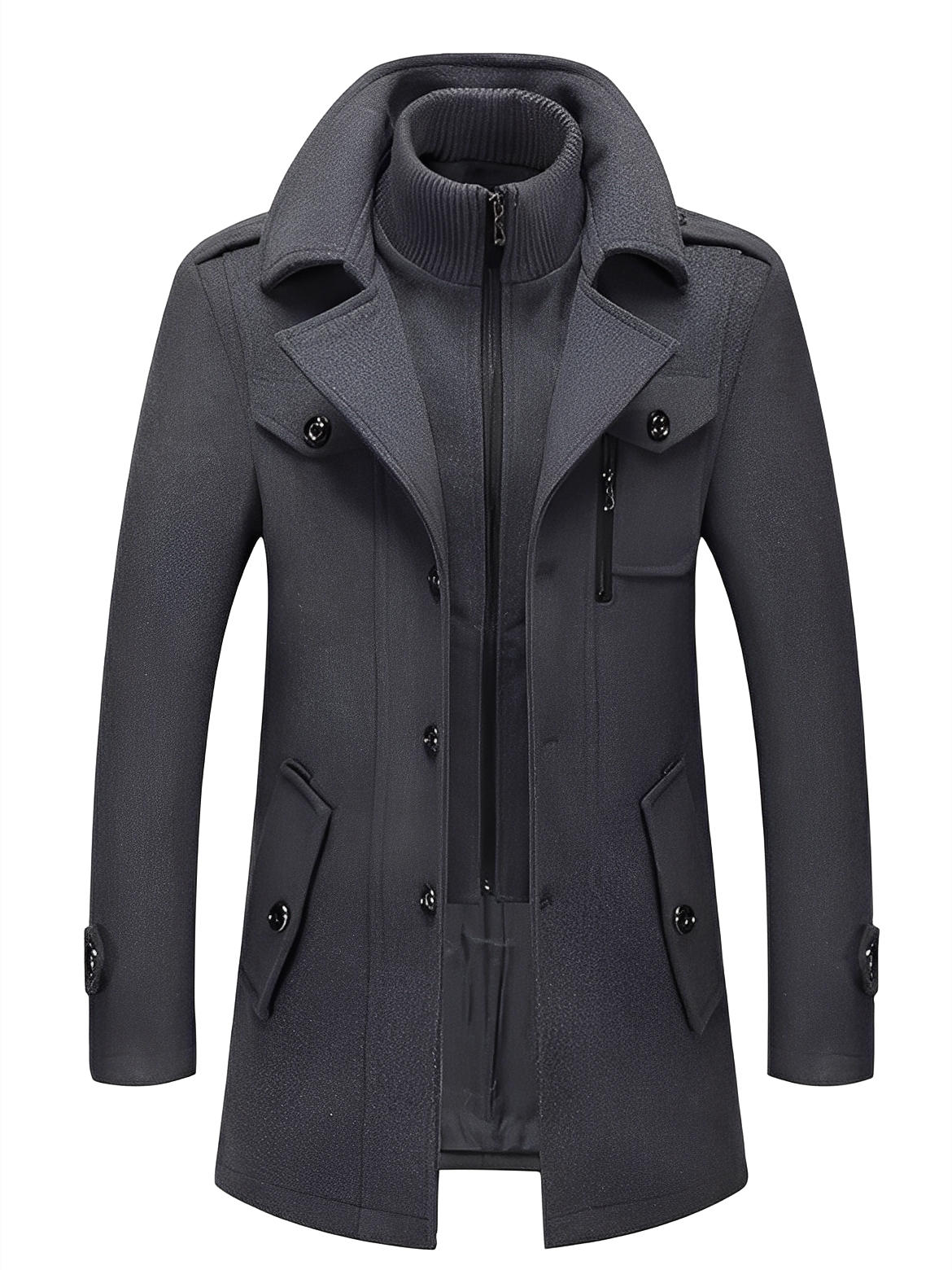 Philip - Trench coat contemporaneo con tasche per uomo