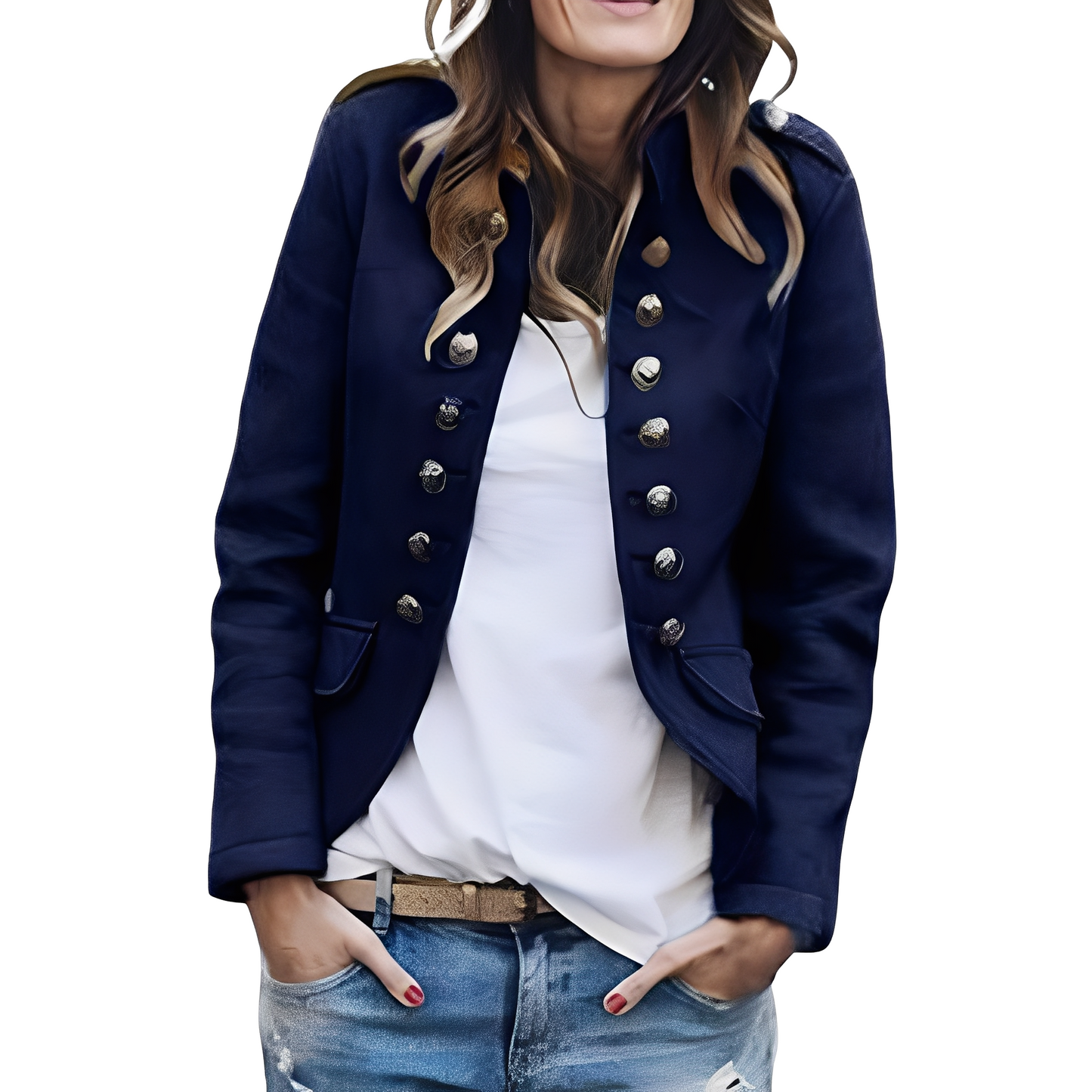 Rhoda - Blazer Elegante con Collo Alto per Donne