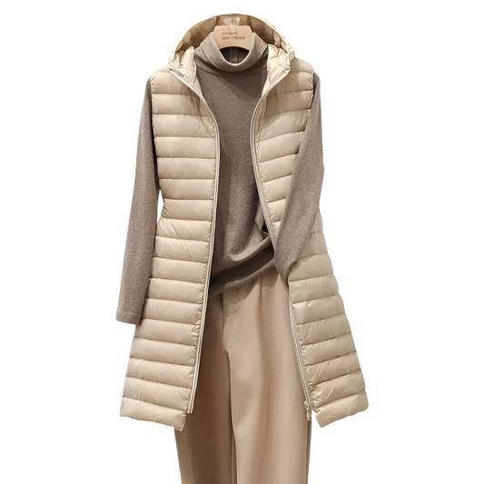 Joelle - Classy long padded jacket for women