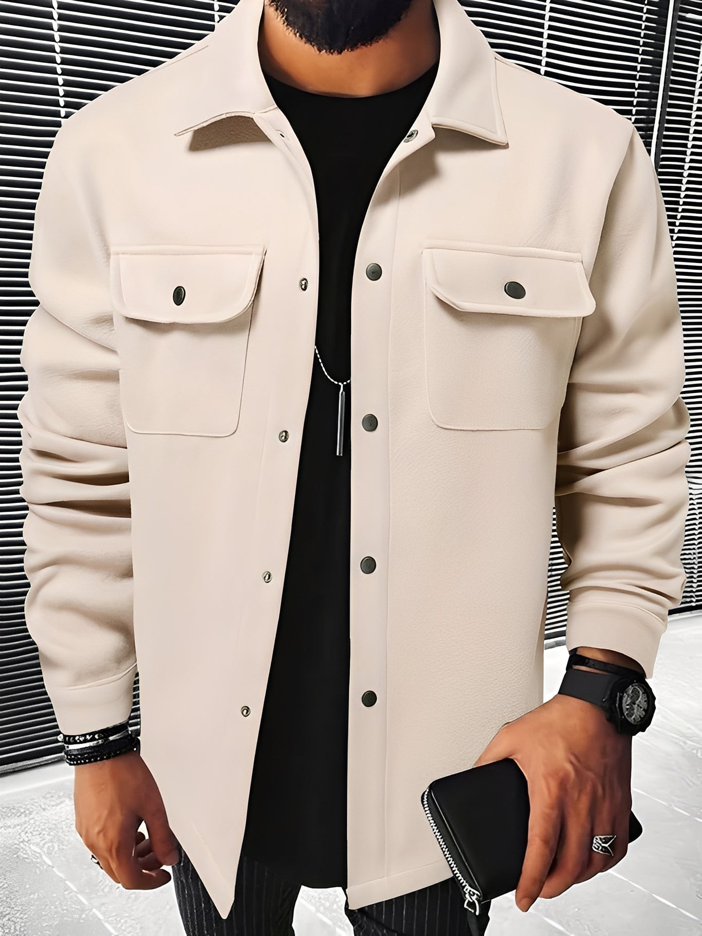 Clinton - Giacca moderna con revers e tasche da uomo