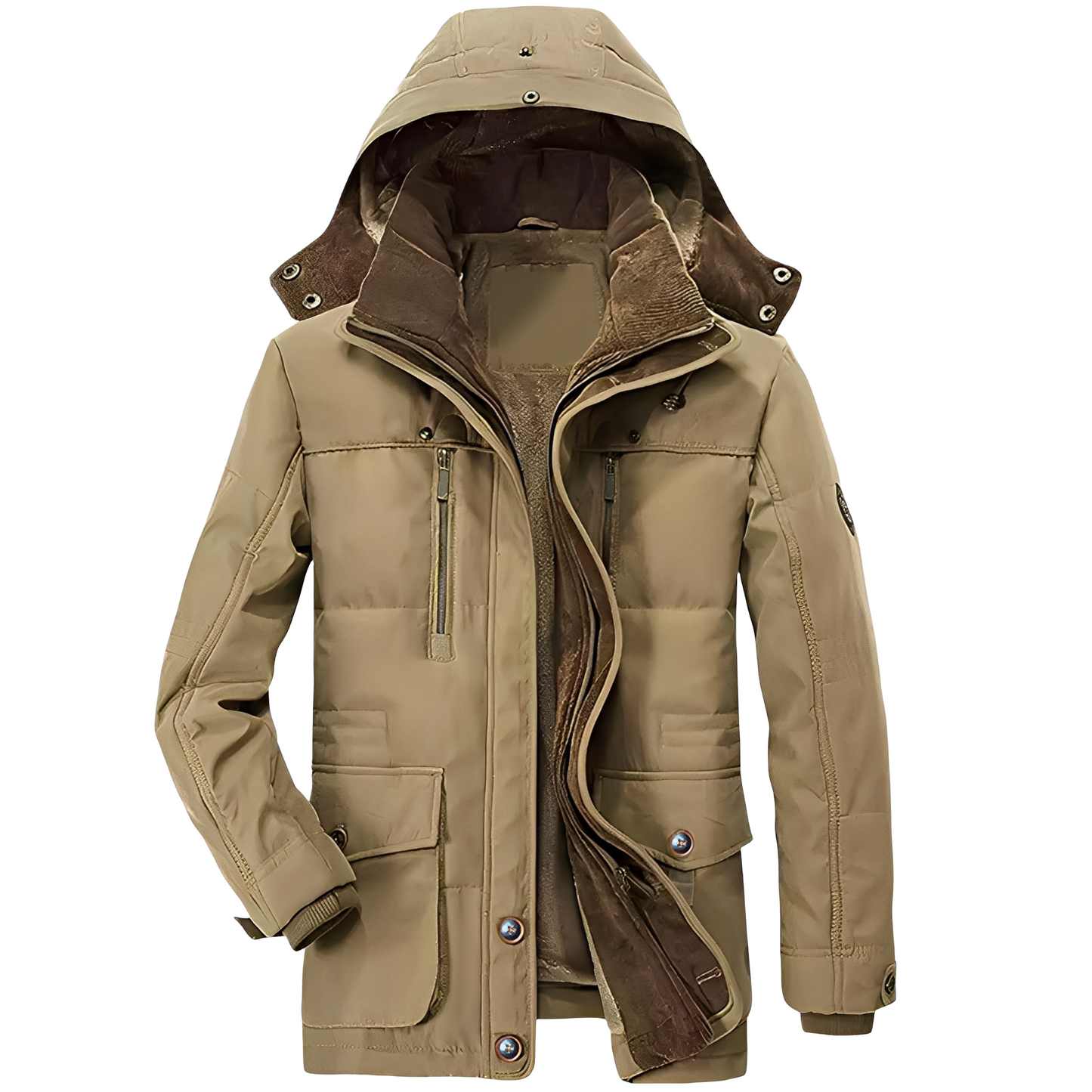 Bruce - Giacca con cappuccio elegante e fodera calda per uomo