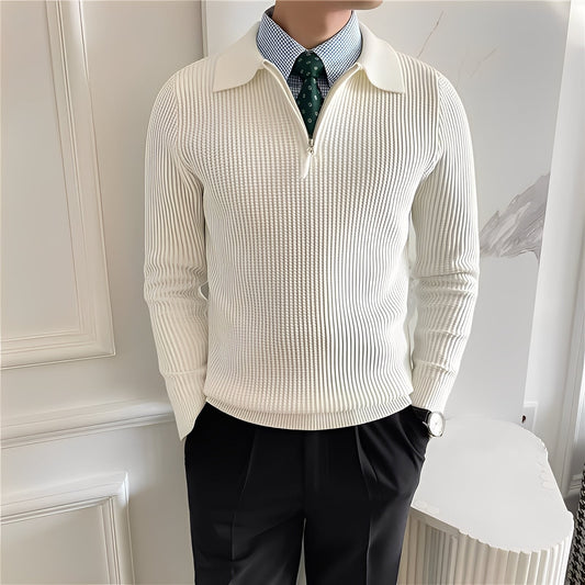 Justin - Elegante maglione da uomo con zip