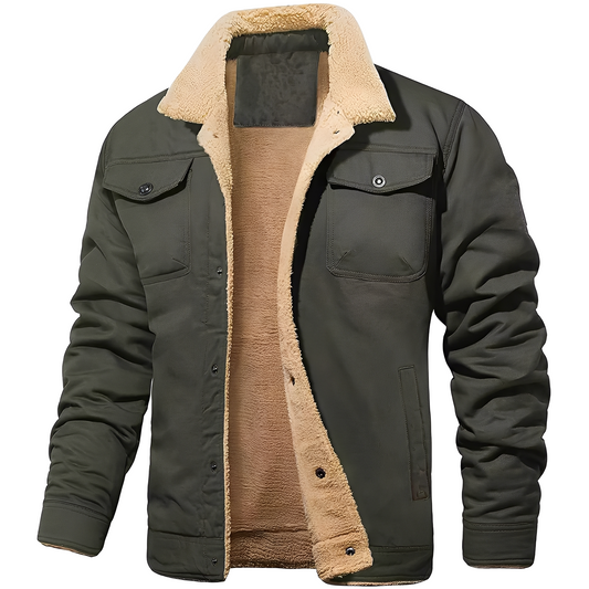 Dillon - Giacca casual da uomo in pile di twill