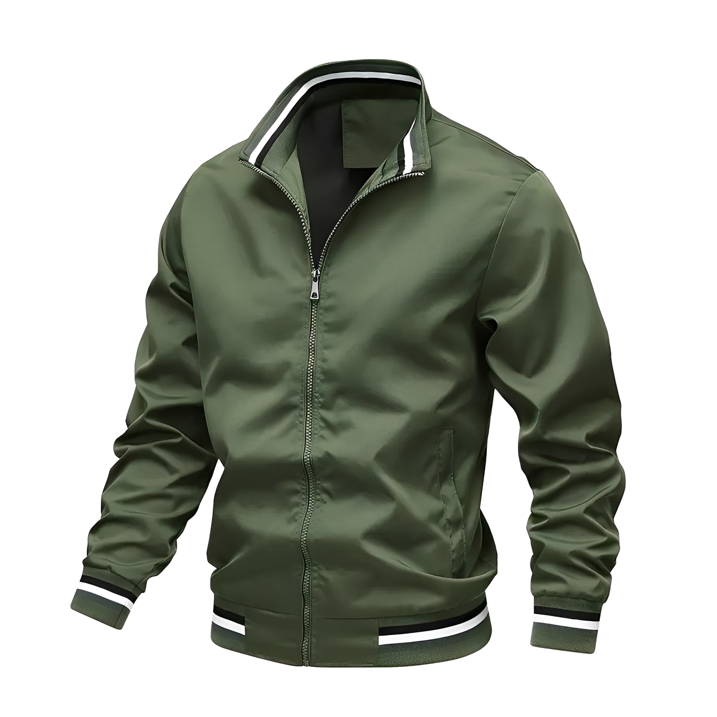 Jeremy - Giacca bomber da uomo con strisce, stile casual