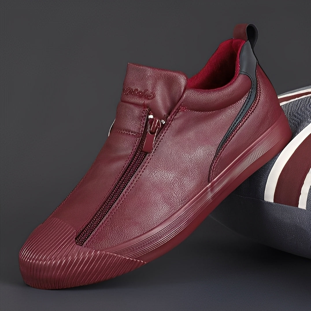 Jerred - Scarpe in Pelle Moderne con Zip per Uomo