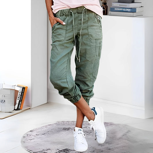 Evalyn - Eleganti pantaloni cargo elasticizzati per donne
