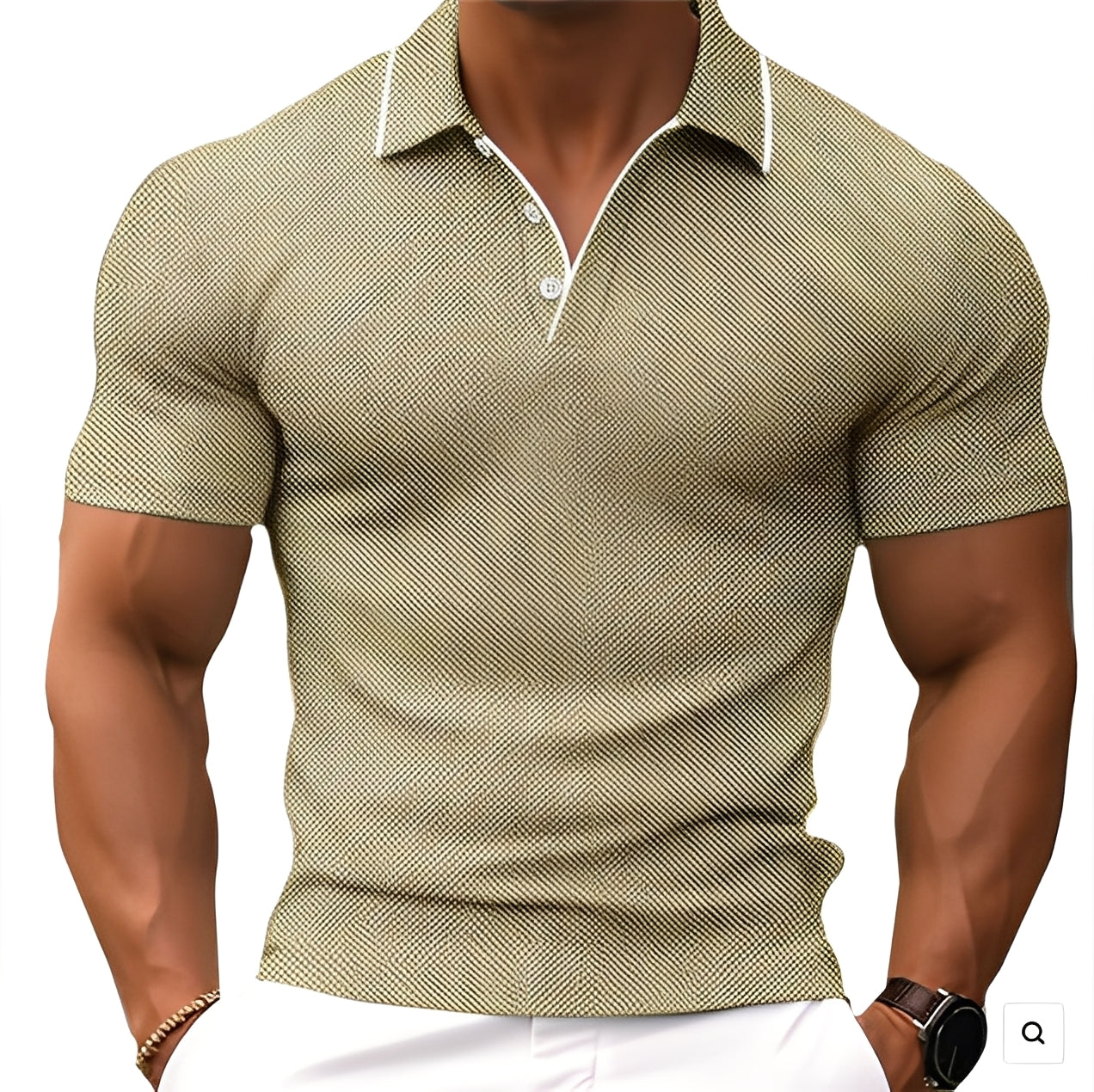 Florence - Polo casual con bottoni da uomo