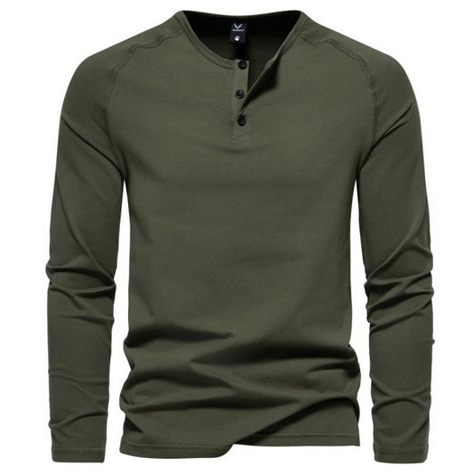 Malcom - Camicia da uomo semplice e informale a maniche lunghe
