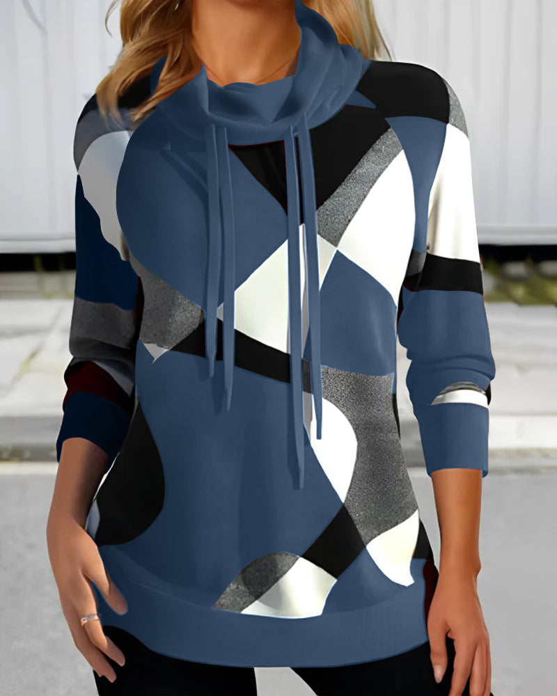Gabrielle - Felpa con blocchi di colore per donne, stile casual