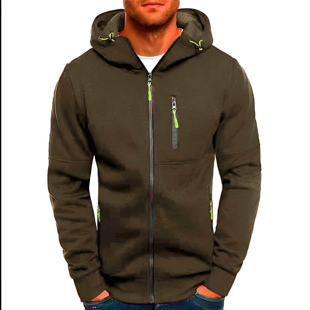 Miller - Giacca Casual con Cappuccio e Zip per Uomo