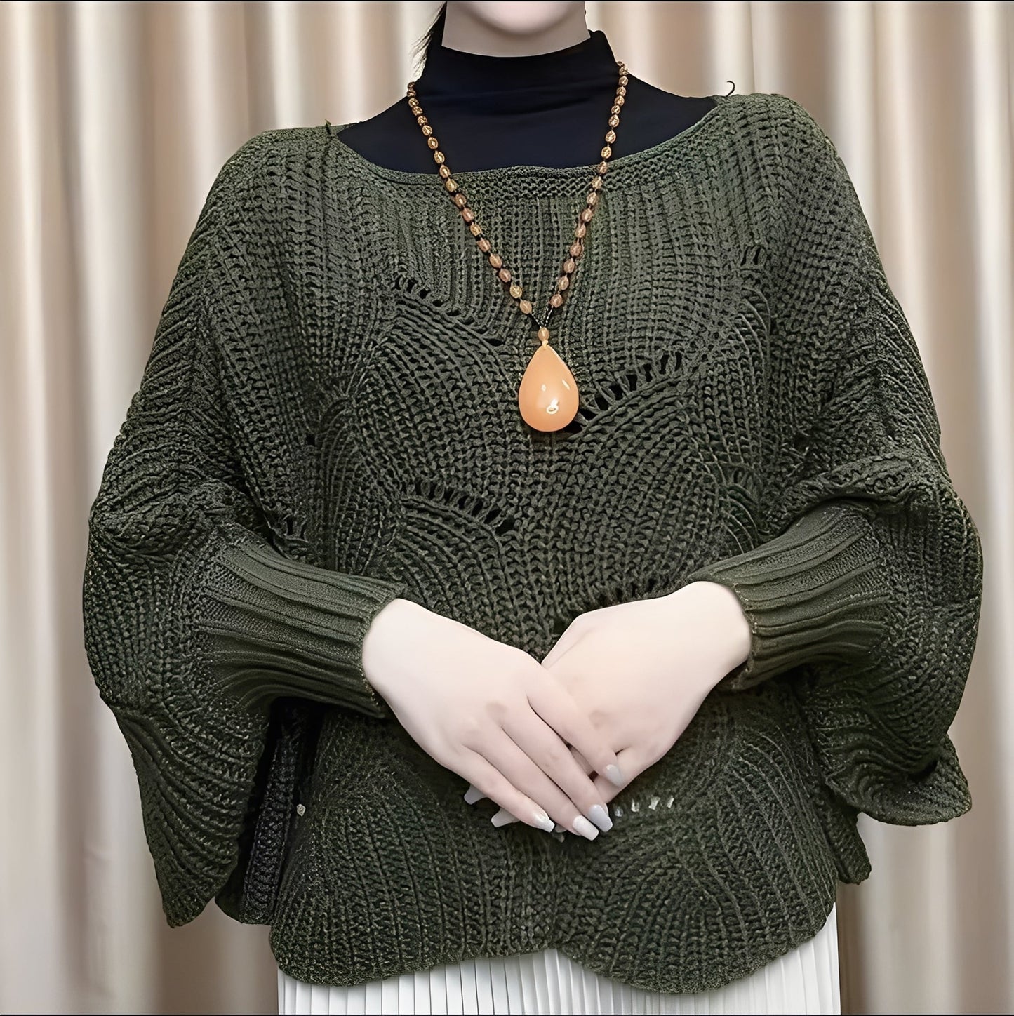 Celestine - Maglione caldo con maniche larghe per donne