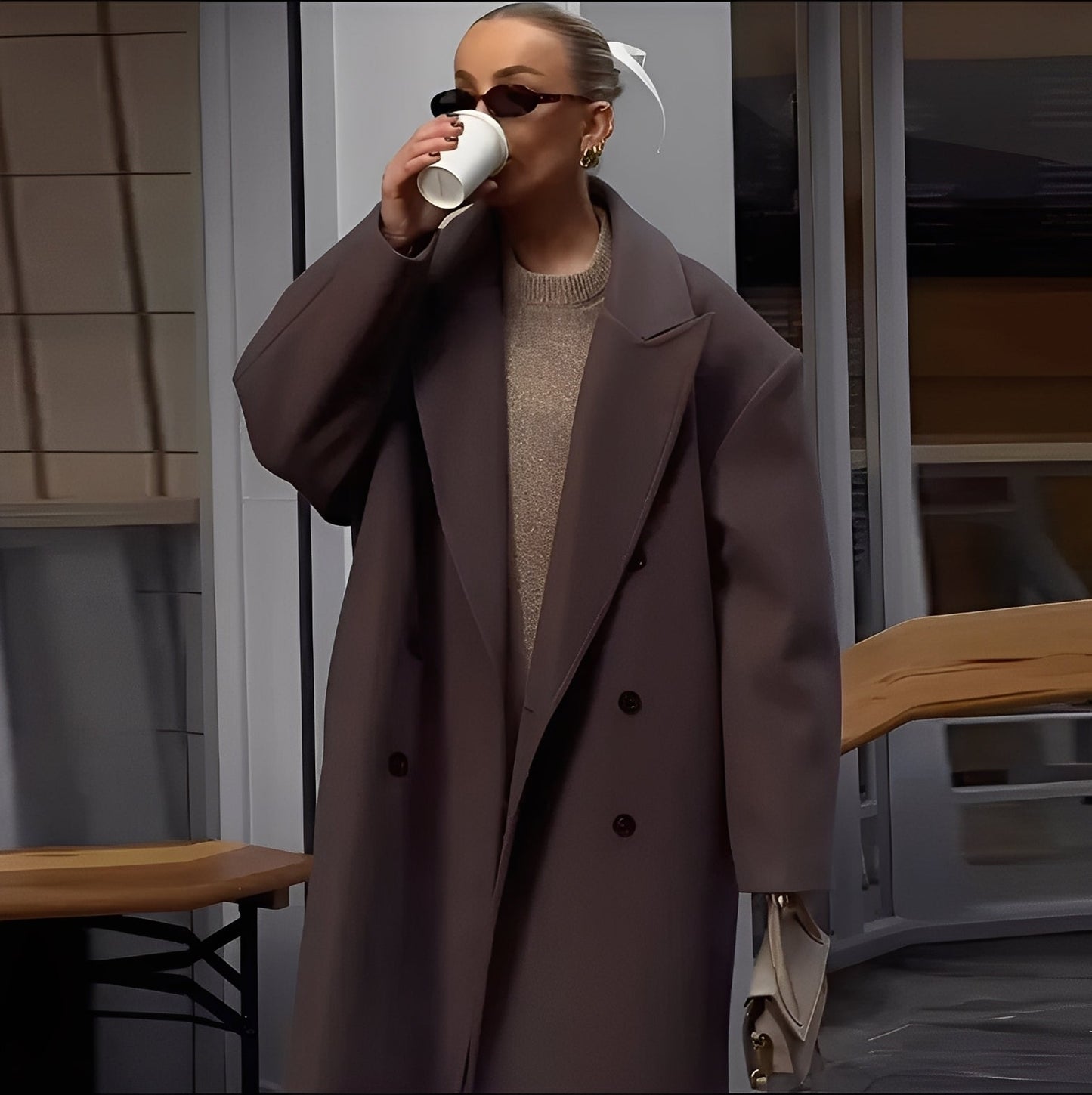 Veronica - Elegante cappotto lungo e ampio per donne