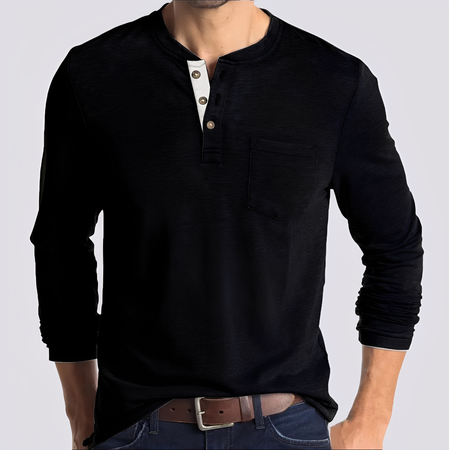 Dashiell - Camicia a maniche lunghe da uomo casual