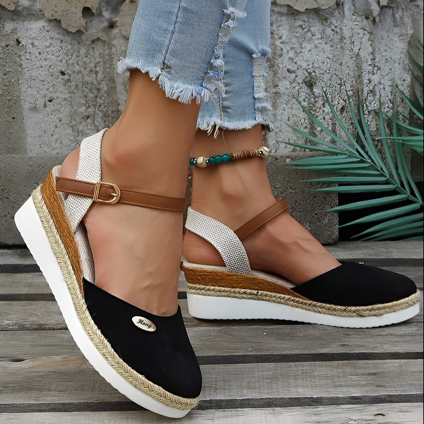 Elinor - Zeppe casual in canapa per donne