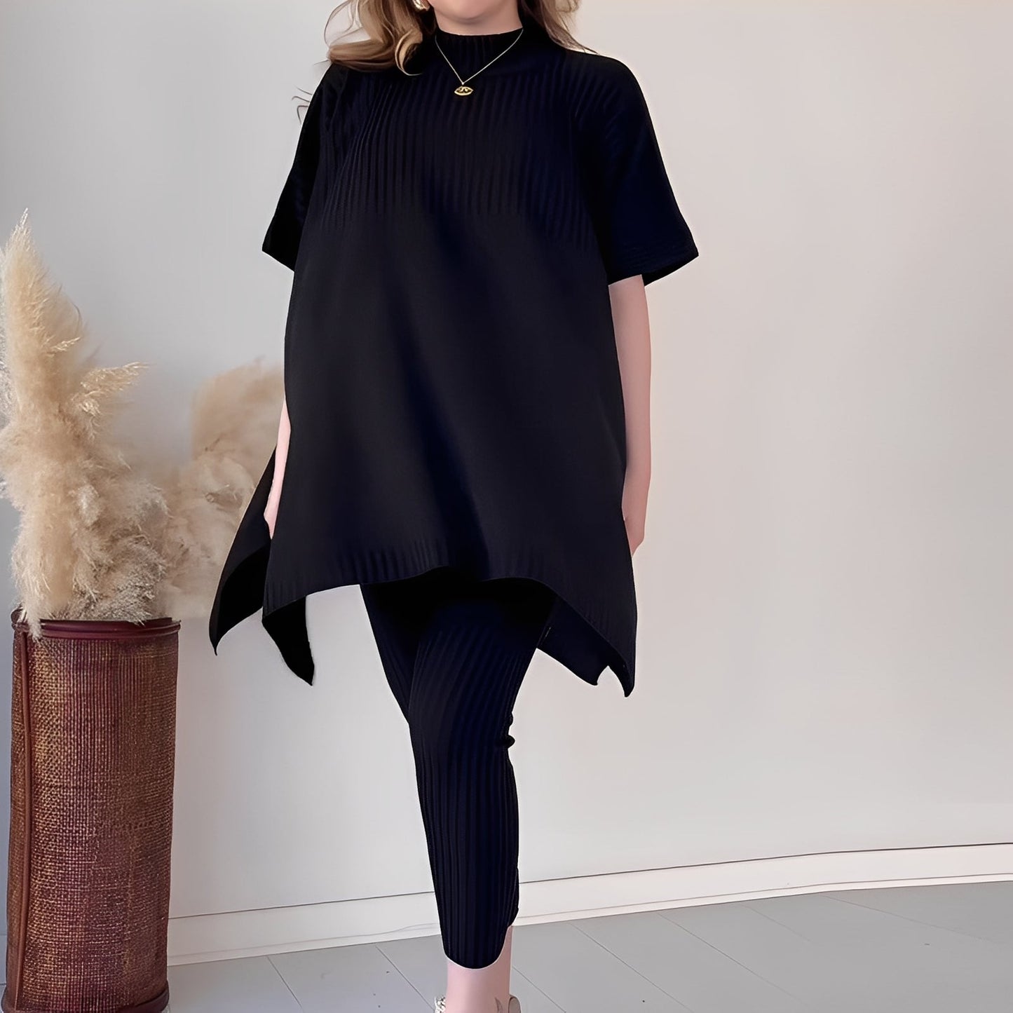 Roxanna - Set casual e comodo in maglia a due pezzi per donne
