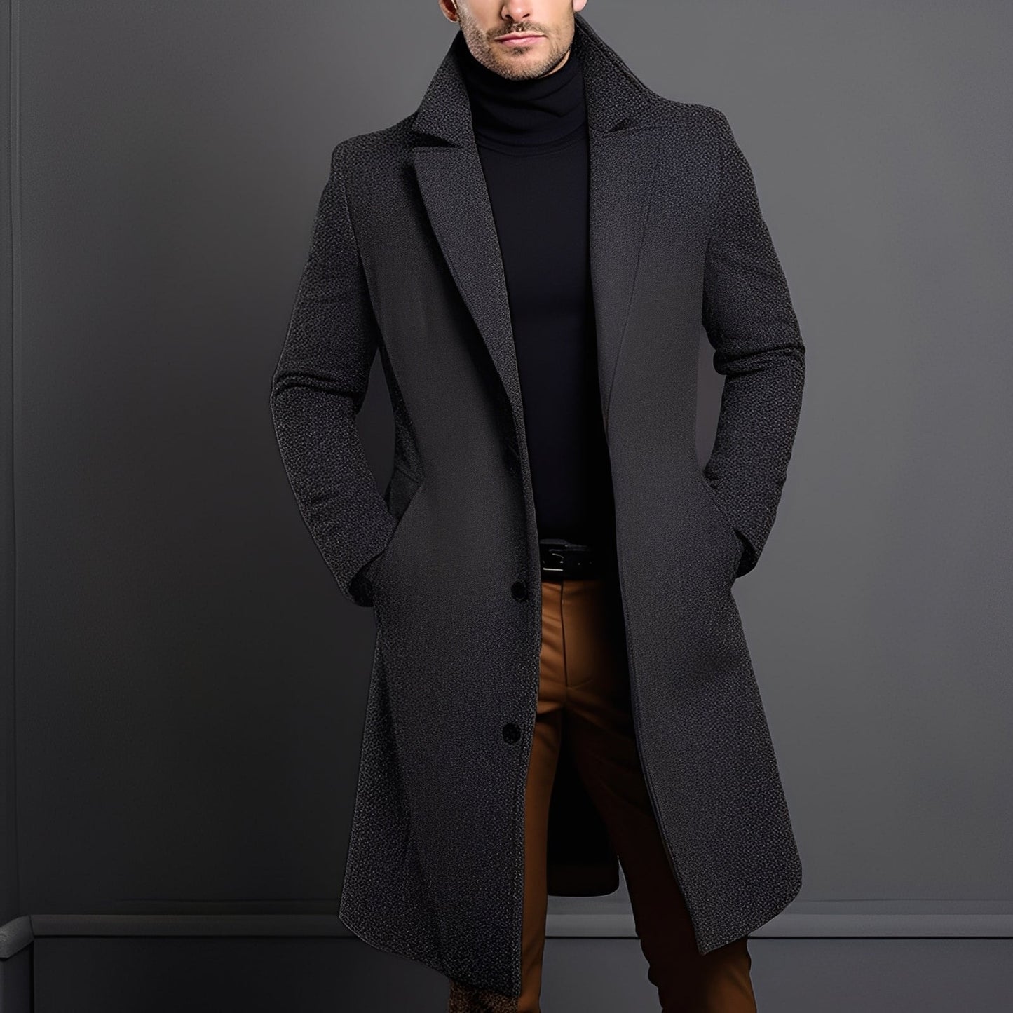 Clifton - Cappotto contemporaneo in lana per uomo