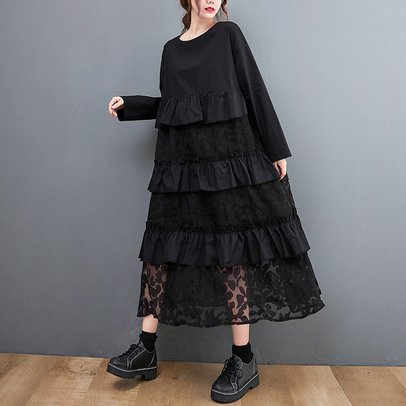 Lauryn - Vestito casual bohemien con volant per donne