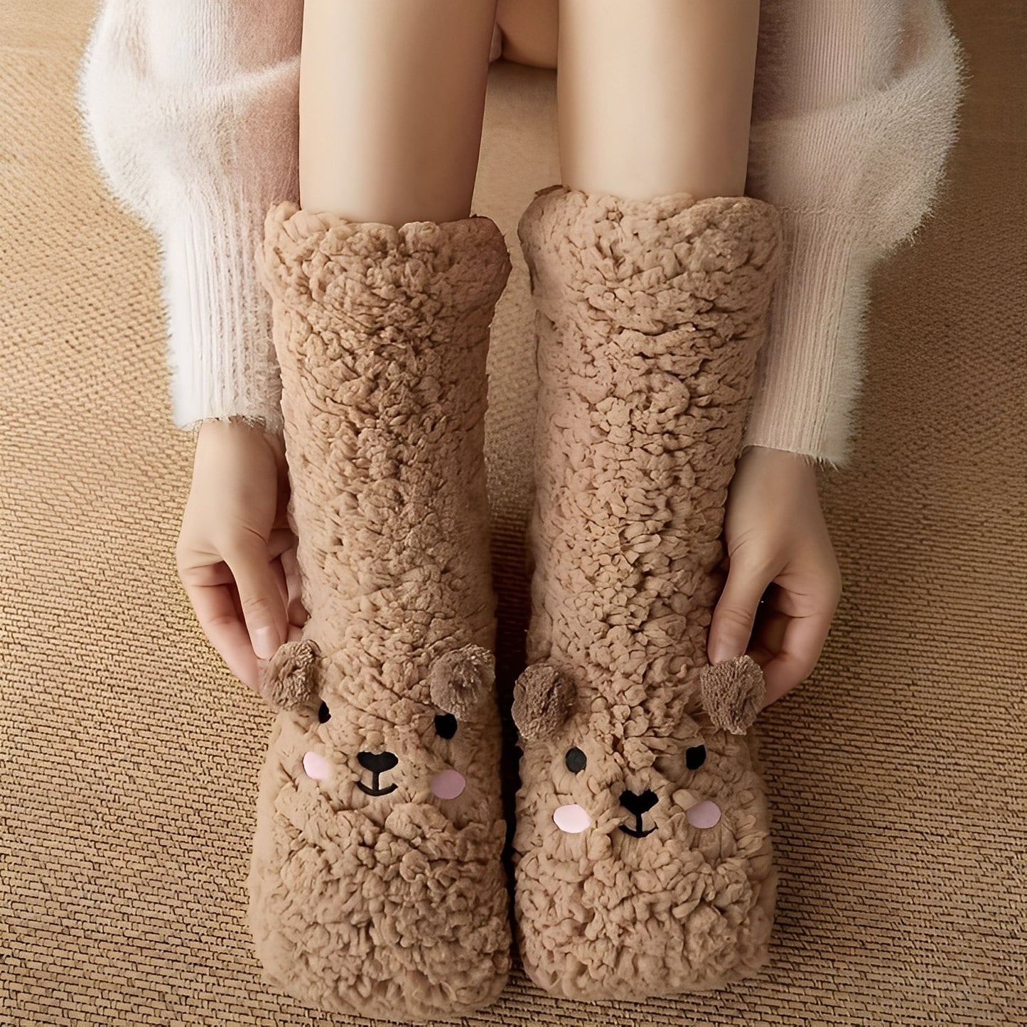 Caelie - Calze in pile spesse dal design chic e delicato per donne