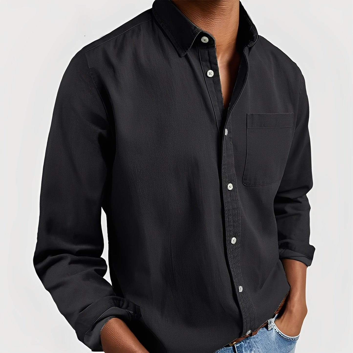 Tanner - Camicia informale con tasca per uomo