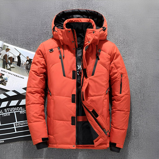 Damian - Giacca contemporanea con cappuccio e molte tasche per uomo