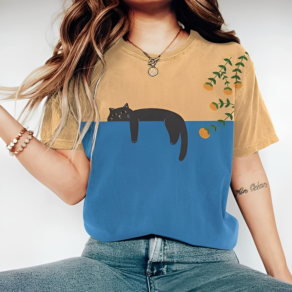 Alvina - Maglietta casual con disegno per donne