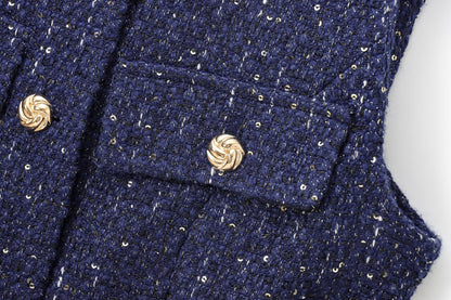 Daphne - Gilet Slim-Fit con Cintura Decorata di Perline